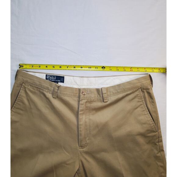 Polo By Ralph Lauren Size 38x30 Flat Chino Pants Mens Beige Ca10 - Picture 4 of 10